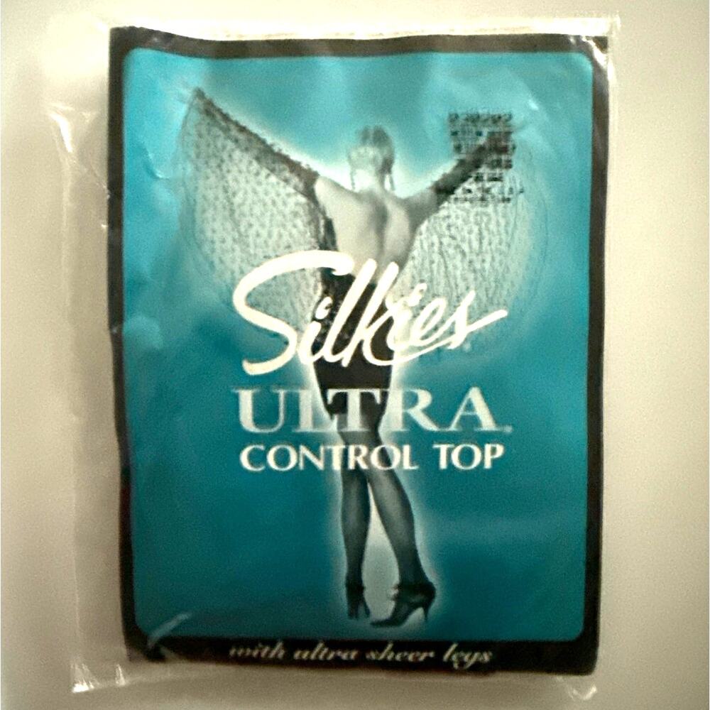 Vintage Silkies Ultra Control Top Pantyhose | Medium | Beige | Ultra Sheer Legs